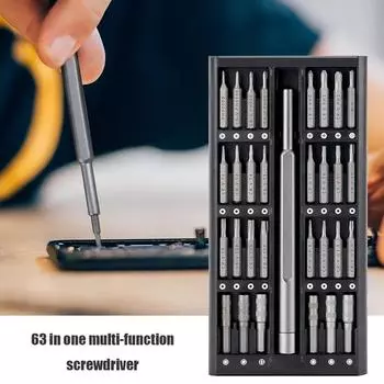 Набор отверток, 63 шт./компл., набор магнитных отверток, прецизионные биты для электрического телефона, компьютера, отвертки Torx с крылом, набор инструментов для ремонта 63 IN 1