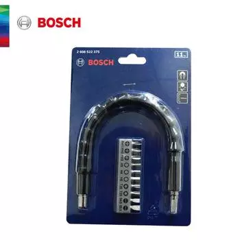Набор отверток Bosch с гибким валом, 11 шт., набор отверток с гибким валом, 300 мм: Вал Blask, максимальный изгиб 180°, формуемый, без отскока