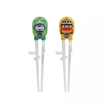 Набор палочек для еды Robocar Poli Edison, уровень 1, 2 шт. (Хели+Рой)