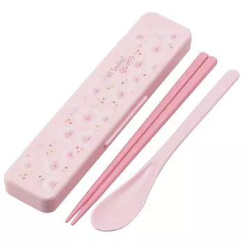 Набор палочек для еды Skater Chopsticks Spoon Combination Set 18 см, антибактериальная обработанная коробка для обеда для взрослых, поставляется с силиконовой подушкой и издает звук. Сделано в Японии