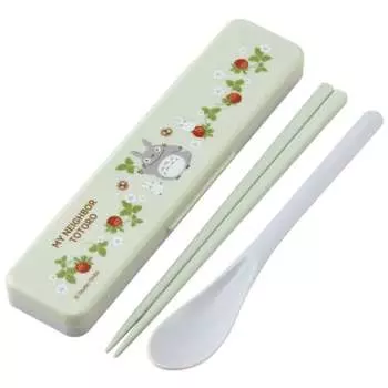 Набор палочек для еды Skater Chopsticks Spoon Combination Set 18 см, антибактериальная обработанная коробка для обеда для взрослых, поставляется с силиконовой подушкой и не издает ни звука Сделано в J