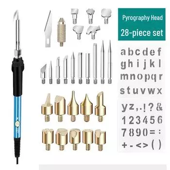 Набор паяльников с внутренним нагревом мощностью 60 Вт для ремонта бытовой электроники и сварки Pyrography 28-piece set without soldering iron