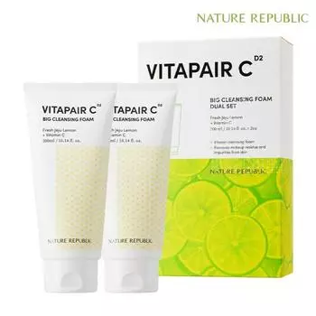 Набор пенок для умывания Nature Republic Vita Fair C Big Cleansing Foam, 300 мл, 2 шт.