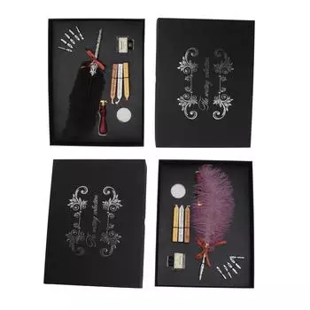 Набор перьевых ручек, прочные творческие простые канцелярские принадлежности для письма, подарочная коробка для любимого учителя, одноклассника, подарок Old Purple