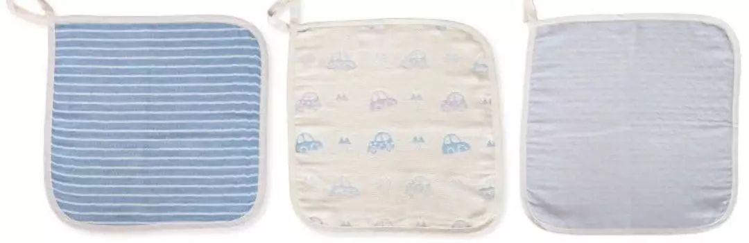 Набор петельчатых полотенец Марля Рука Идеально для детского сада и детского сада и Сделано в Японии maison.c 3 штуки A, Полотенца, Школа, Детский сад, Вход,