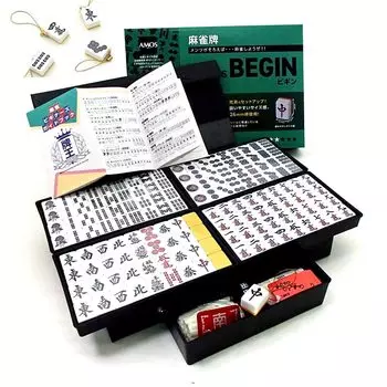 Набор плиток для маджонга ручной работы с оригинальным ремешком для плиток Go Labo Amos BEGIN Taiyo Giken