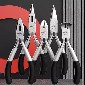 Набор плоскогубцев AIRAJ Mini с острыми губками, беззубыми, плоскими, удлиненными, косыми губами, плоскими губами, для обвязки проволокой