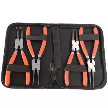 Набор плоскогубцев для стопорных колец, 4 шт., удерживающий фиксатор, эргономичная ручка, промышленный ручной инструмент