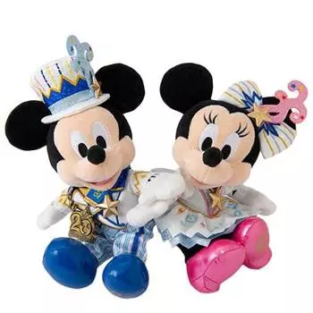 Набор плюшевых игрушек Микки и Минни, посвященный 20-летию курорта Tokyo Disney Resort TDR Disney Sea. Мягкая игрушка, которая склеивается, в комплект входит медаль и