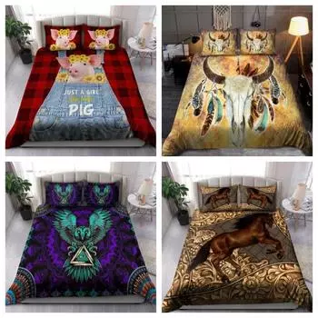 Набор пододеяльников, футболка Tmarc с индивидуальным именем, пара драконов, черно-белый чехол для постельного белья Single 135x200cm