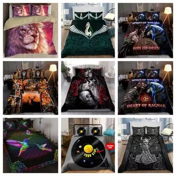 Набор пододеяльников Tmarc Tee Soul of A Dragon, Heart of A Wolf, декор для спальни, наволочка Single 135x200cm