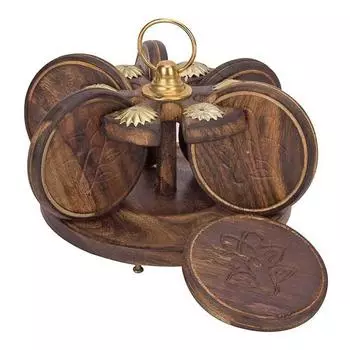 Набор подставок для чая из дерева манго высотой 7,62 см, предназначенный для горячего и холодного чая, кофейных напитков, пивных банок, кофейных кружек, защита столешницы