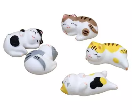 Набор подставок для палочек для еды Yakushi Kiln, 5 шт. Nekomachi Neko