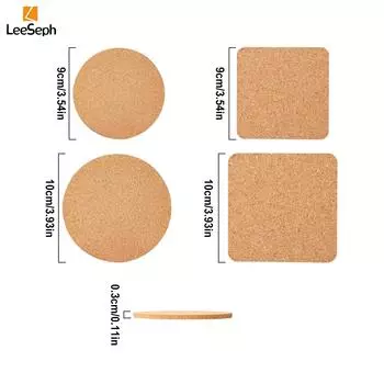 Набор подставок Leeseph Cork, пробковая подставка, термостойкая многофункциональная доска для горячих кастрюль, сковородок, кружек, стаканов и растений