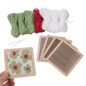 Набор подставок «сделай сам», подставки для изготовления практичных подушек для чашек, тканые ручной работы для начинающих детей светло-зеленый