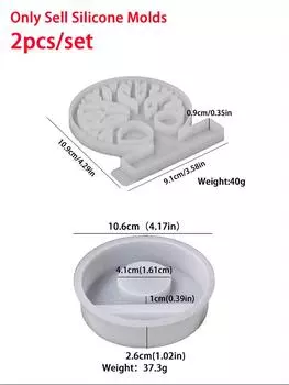 Набор подсвечников Дерево Жизни своими руками Силиконовая форма 3D Ветка дерева Подсвечник Форма для смолы Домашний гипс Подвеска Инструменты Домашний декор
