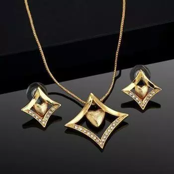 Набор подвесок Estele в форме сердца из 24-каратного золота с бриллиантами для женщин