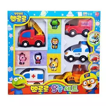 Набор подвижных игрушек Pororo, 5 предметов, разные цвета, популярные корейские игрушки