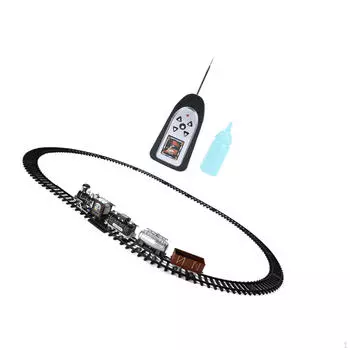 Набор поездов для детей, пульт дистанционного управления со светом и звуком, паровоз, электрическая игрушка