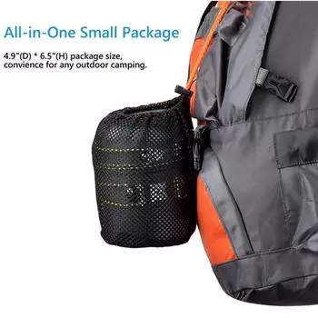 Набор походной посуды с мини-печкой, набор походной посуды с чашкой-вилкой, походная посуда, оборудование для приготовления пищи на открытом воздухе