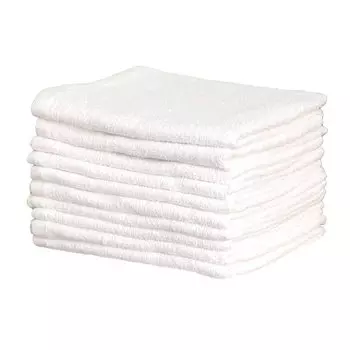 Набор полотенец для лица Quick Thin 200 Momme можно использовать для различных впитывающих быстросохнущих полотенец для лица для мытья лица 10 листов [19 дюймов] 10, впитывающие, белый
