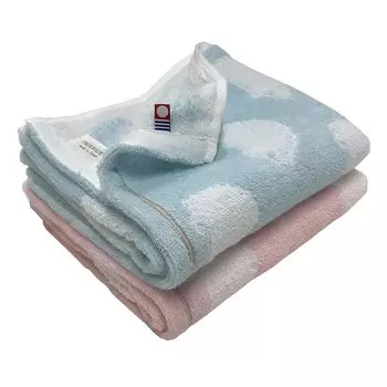 Набор полотенец для лица с принтом ежика Имабари, синий и с животными, сделано в, подходит для детского сада и яслей, 2, розовый, принт, 34x80 см, впитывающий, пушистый,