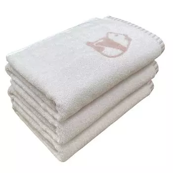 Набор полотенец для ванной Imabari Towel из полотенец Panda Nap, 3 шт., с рисунком, 60x120 см, 100% хлопок, приятный для кожи, для детской комнаты, для младенцев, для дневного сна, для детского сада, впитывающий, пушистый,