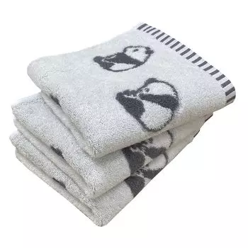 Набор полотенец Imabari Face Panda из хлопка для детской комнаты, узор, 3 шт., прибл.. 34x80 см, Япония, благоприятный для кожи, школа, младенец, дневной сон, детский сад,