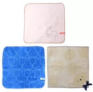 Набор полотенец-платков Marushin Miffy из 3 узоров Kokoda Kokodayo Ghost Blue Shirring Margaret Street Борис Антибактериальные и дезодорирующие (резинка