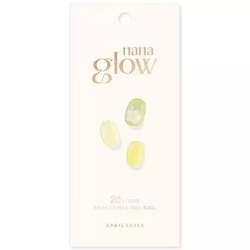 Набор полузатвердевших гелевых наклеек для ногтей April Korea Nana Glow, 20 шт., GN09 Weekend Morning, 1 шт.