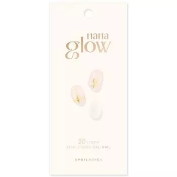 Набор полузатвердевших гелевых наклеек для ногтей April Korea Nana Glow, 20 шт., GN19 Dear Fall Me, 1 шт.