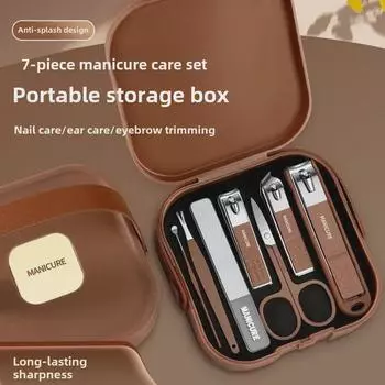 Набор портативных кусачек для ногтей с защитой от брызг - ручные маникюрные ножницы