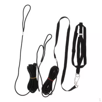 Набор посуды для птиц с поводком