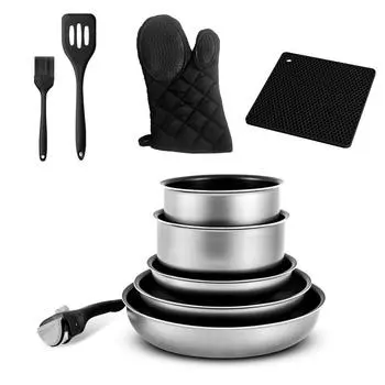 Набор посуды из 10 предметов из алюминия с антипригарным покрытием Tfi Titanium10 Kitchencook