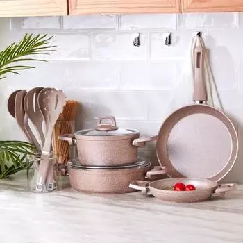 Набор посуды Karaca Biogranit Rosegold из 11 предметов