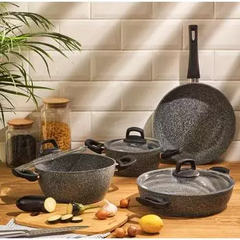 Набор посуды Lucca из 7 предметов Серый Синий