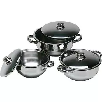 Набор посуды Mercan из 6 предметов со стальной крышкой