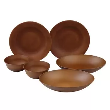 Набор посуды Rebirth Natural Series A для одного человека Сделано в Японии Пластик Легкий Можно мыть в посудомоечной машине и использовать в микроволновой печи 6 предметов Ударопрочный