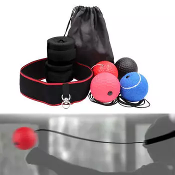 Набор повязок на голову с боксерским рефлекторным мячом для тренировок в домашнем спортзале
