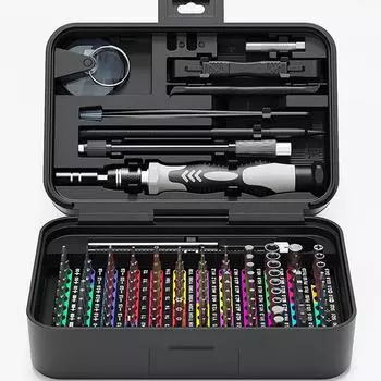 Набор прецизионных отверток 132 в 1, многофункциональный мини-набор ручных инструментов для ремонта компьютера, ноутбука, мобильного телефона, ПК, MacBook чёрный