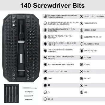 Набор прецизионных отверток 152 в 1 Магнитные биты Phillips Набор инструментов для ремонта электроники для телефонов Модели «сделай сам» Ноутбук Камера Часы
