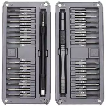 Набор прецизионных отверток 30 в 1 Магнитная отвертка Удлиненные биты Torx Hex Набор отверток для ремонта мобильных телефонов ПК Ручной инструмент серый