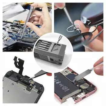 Набор прецизионных отверток с магнитным органайзером, дизайн 71 в 1, 30 стальных головок, 8 цветных бит-насадок, нескользящая ручка, широкое применение A