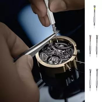 Набор прецизионных отверток с магнитными битами Phillips, многофункциональный набор ручных инструментов для ремонта часов и очков 0.8mm yellow