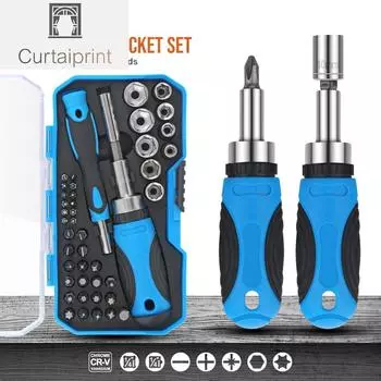 Набор прецизионных отверток WIDEEP 44 шт., магнитные биты Torx, отвертка с храповым механизмом Torx для ремонта телефона, ноутбука, ручной инструмент