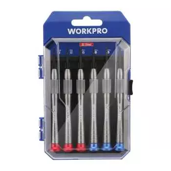 Набор прецизионных отверток WORKPRO, набор из 6 штук, специальная отвертка, отвертка для часов, магнитная отвертка, крестовая, плоская, ремень, часы, очки, S