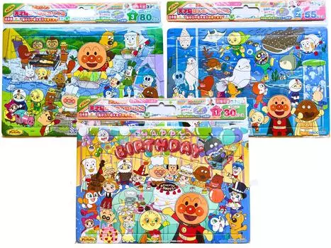 набор предметов AGATSUMA Anpanman Genius First Puzzle 30 предметов Otanjo 55 предметов Арбуз 80 предметов Кемпинговый гриль No-brand [3 предмета A] Brain s Bikai,