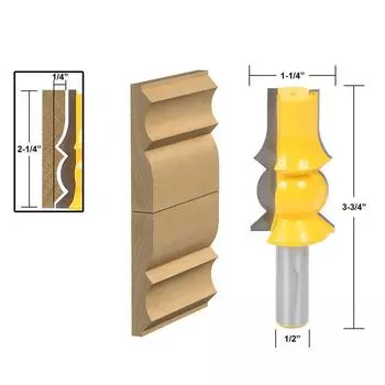 Набор премиум-класса с рукояткой 1/2, Нож для подлокотников, Нож для потолочной линии, Нож для плинтусной линии, Линейный нож, Фреза для деревообработки, Фреза для гравировального станка Light Handrail 1/2 * 57.2