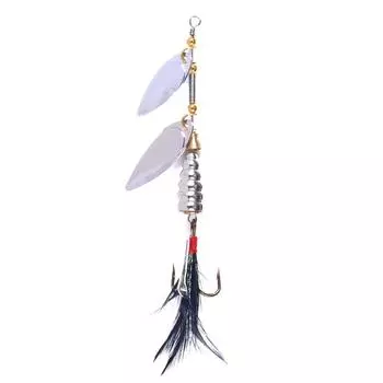 Набор приманок для ловли окуня на спиннербейт, спиннеры с лезвиями, разноцветные твердосплавные приманки для ловли форели, судака, щуки, лосося