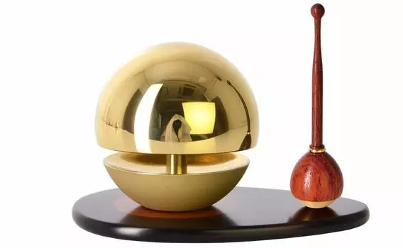 Набор принадлежностей для буддийского алтаря Орин Рин Тамаюрарин 2,0 дюйма (Подставка Rin черное дерево x Кольцо палка Айва) Мини набор золотое кольцо палочка маленький мини размер милый компактный